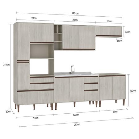 Cozinha Completa 12 Portas 5 Gavetas Fellicci New