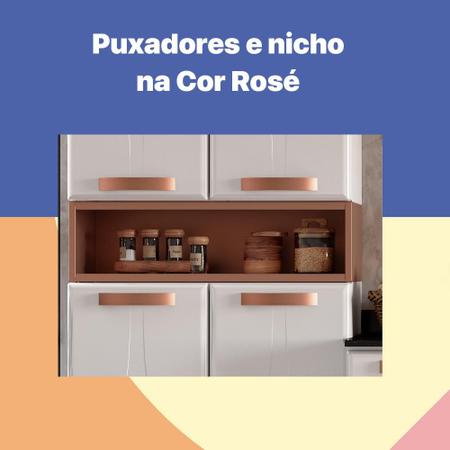 Imagem de Cozinha de Aço Compacta Telasul Rubi Rosé 3 Peças 