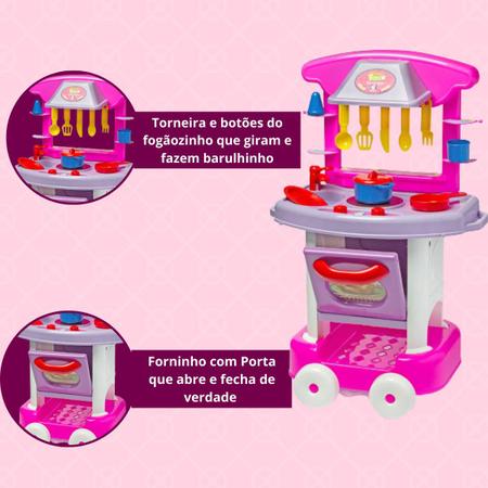 Imagem de Cozinha De Brinquedo Infantil Grande Completa Acessórios Liquidificador Batedeira Brinquedos Cotiplás