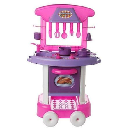 Imagem de Cozinha de brinquedo infantil play time rosa - cotiplas