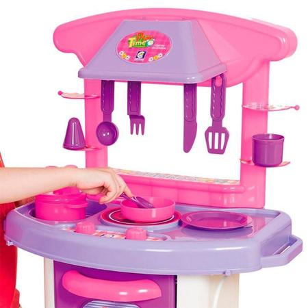Imagem de Cozinha de brinquedo infantil play time rosa - cotiplas