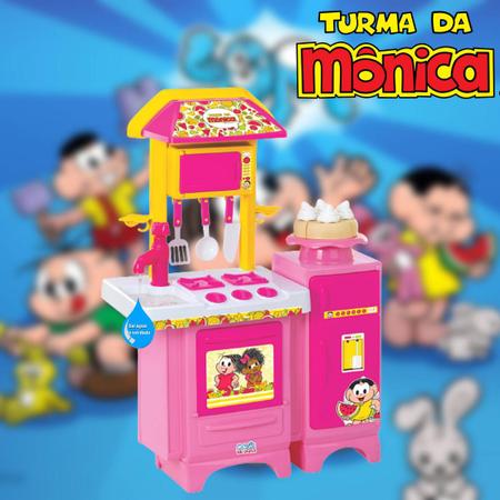 Imagem de Cozinha De Brinquedo Infantil Turma Da Mônica Completa Acessórios Menina Brinquedo Magic Toys