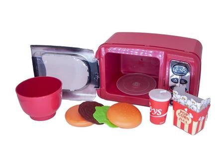 Imagem de Cozinha Eletro Menino Brinquedo Kit Microondas 19 Peças