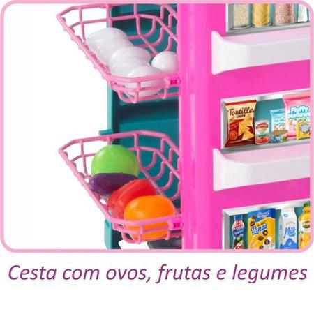 Imagem de Cozinha Gourmet de Brinquedo Infantil Rosa com Pia Sai Agua Magic Toys