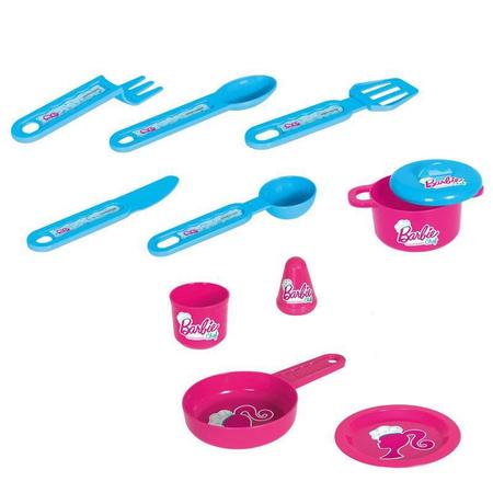 Jogo De Cozinha Barbie Meninas Rosa Grande Kit Completa Luxo Geladeira  Fogao Panelinhas Luzes Infantil Armário