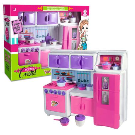 Cozinha Infantil Brinquedo Kit Criança Completa Fogão Menina