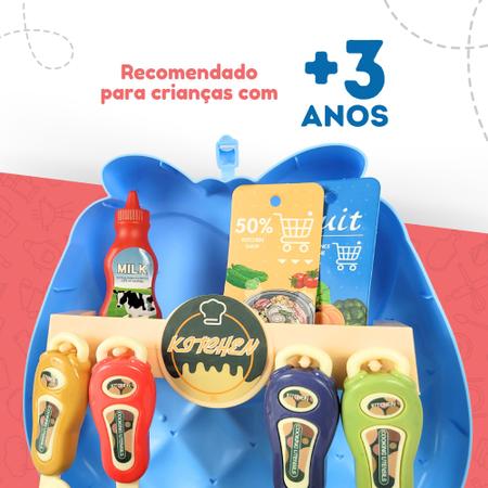 Imagem de Cozinha Infantil Brinquedo Kit Criança Completa Fogão Menina