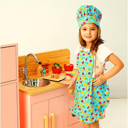 Imagem de Cozinha infantil compacta - Pia e Fogão - ROSA - A Casa da Criança