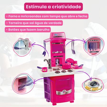 Imagem de Cozinha Infantil Completa e Geladeira Com Acessório