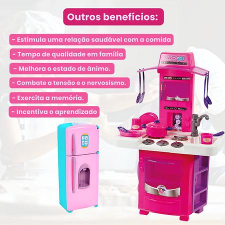 Imagem de Cozinha Infantil Completa e Geladeira Com Acessório