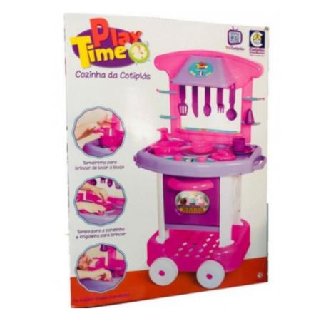 Imagem de Cozinha Infantil Completa Play Time com Acessórios rosa Cotiplás 7896964620087