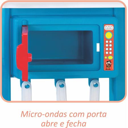 Imagem de Cozinha Infantil Completa Turma da Monica Azul com Acessórios Magic Toys 8078