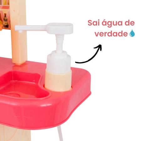 Imagem de Cozinha Infantil De Brinquedo Completa Sai Água E Som