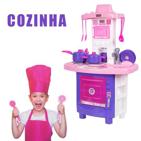 Brinquedos para brincar na pia da cozinha com jogos de cozinha Fogão Panela