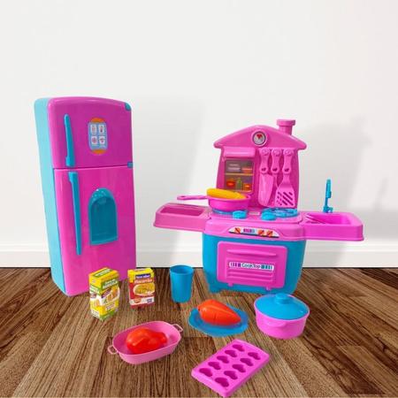 Imagem de Cozinha Infantil Fogão De Brinquedo Kit Panelinhas Completo
