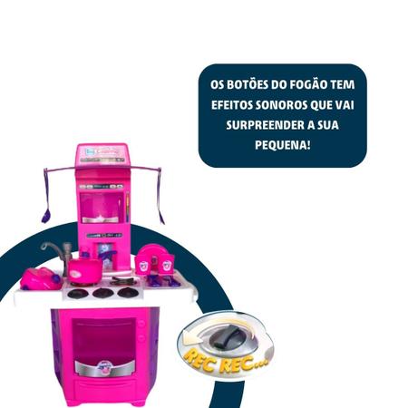 Imagem de Cozinha Infantil Menina Completa Pia Fogão Agua Big Star