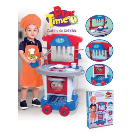 Imagem de Cozinha Infantil Play Time Menino com Acessórios Cotiplás 2421