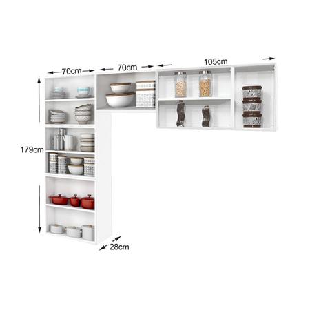 Imagem de Cozinha Itatiaia Criativa Aço 3 Peças MXII 5V Branco