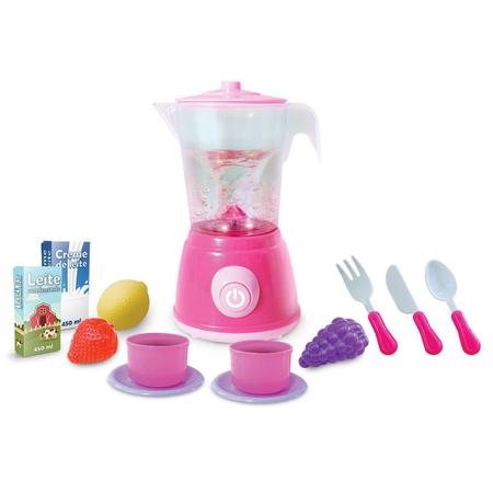 Liquidificador de Brinquedo Rosa com Movimento-Extra Festas