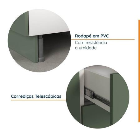 Imagem de Cozinha Modulada 5 Peças com Tampo 2 Aéreos 2 Balcões 1 Torre Quente Ipanema CabeCasa MadeiraMadeira