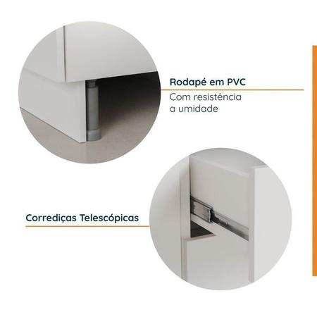 Imagem de Cozinha Modulada 7 Peças com Tampo 3 Aéreos 3 Balcões e Torre Quente Ipanema Cabecasa Madeiramadeira