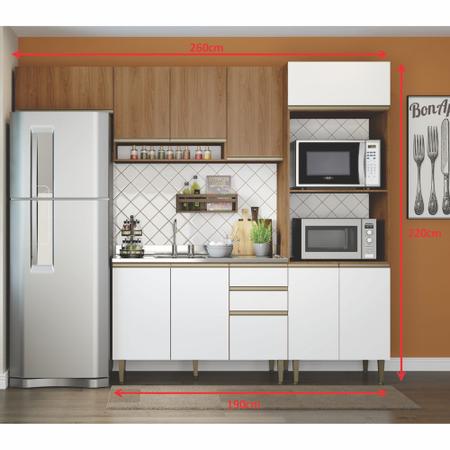 Imagem de Cozinha Modulada Completa 4pc 2,60m 9002 Cook BE Mobiliário