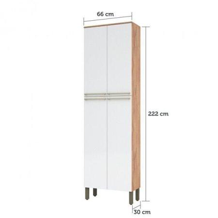 Imagem de Cozinha Modulada Completa com 5 Peças 13 Portas 2 Gavetas Vidro Reflecta e Tampo 100% MDF Itália