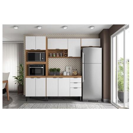 Imagem de Cozinha Modulada Firenze FI0003 Amêndola Branco - Demóbile