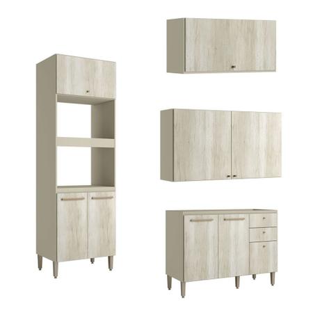 Conjunto Cozinha Modulada Completa THB Lovely 8 Peças - Noce/Bianco -  lojasbecker