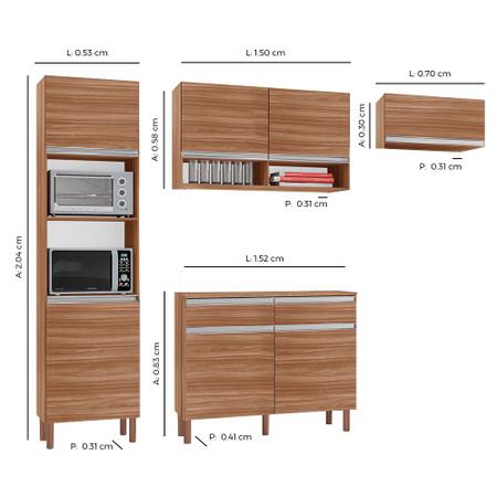 Imagem de Cozinha Modulada Virginia Tuboarte 100% em MDF