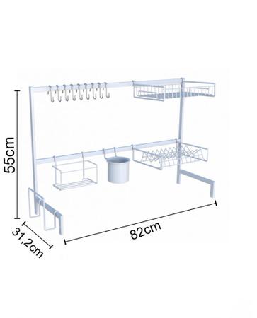 Imagem de Cozinha Modular Escorredor De Pratos Grande 20 Peças Em Aço