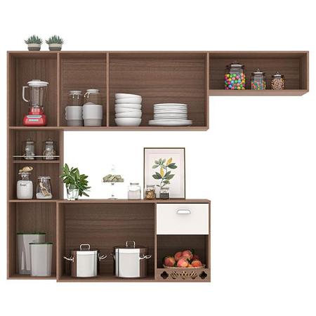 Imagem de Cozinha Suspensa Ambiente Mila Carvalho OAK Off White  Poliman