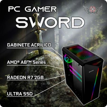 Pc Gamer Completo Kit Amd A8 3.8ghz Ssd 8gb Full Hd + Games