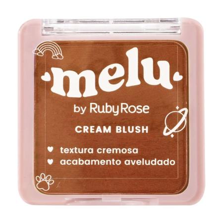 Cream Blush Cookie Melu Textura Cremosa Aveludado Ruby Rose - Melu Ruby Rose Imagem de Cream Blush Cookie Melu Textura Cremosa Aveludado Ruby Rose