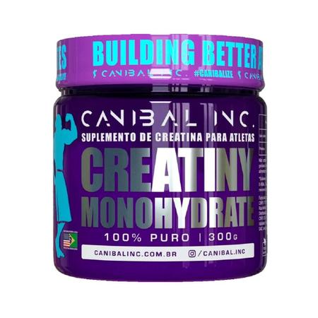 Creatina Monohidratada 100% Pura 300G Canibal Inc Imagem de Creatina Monohidratada 100% Pura 300G Canibal Inc