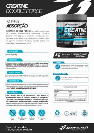 Imagem de Creatina Monohidratada Creatine Double Force 300g Bodyaction