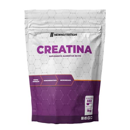 Imagem de Creatina Monohidratada Pura em Pó 1Kg Natural NewNutrition - Potência no treino Resistência à fadiga