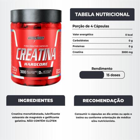 Imagem de Creatina Pura 60 Caps + Squeeze 800ml Integralmedica