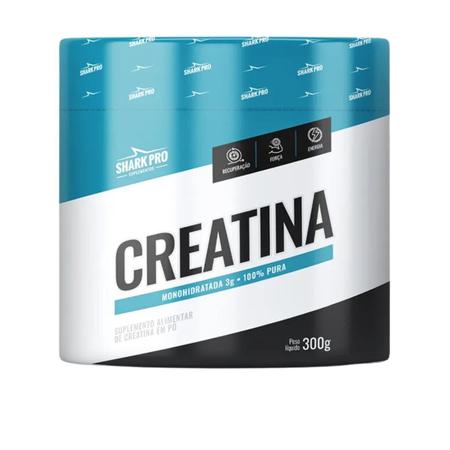 Creatina Shark Pro 100% Pura e Monohidrata 300g Pure 100 Doses Imagem de Creatina Shark Pro 100% Pura e Monohidrata 300g Pure 100 Doses