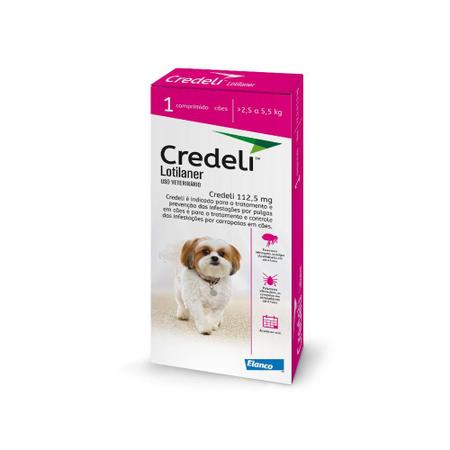 Credeli tab 112,5mg 1 comp - 2,5 a 5,5 kg - Elanco - Antipulga e