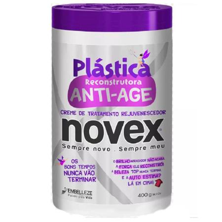 Creme Capilar Novex Plástica Reconstrutora Anti-Age - 400g - Embelleze -  Máscara Capilar - Magazine Luiza