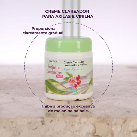Creme Clareador Para Axilas E Virilhas Clareia Tonalidade ÍNTIMA CUIDADOS DEPIL 100g ODORATA REF 6070 Imagem de Creme Clareador Para Axilas E Virilhas Clareia Tonalidade ÍNTIMA CUIDADOS DEPIL 100g ODORATA REF 6070