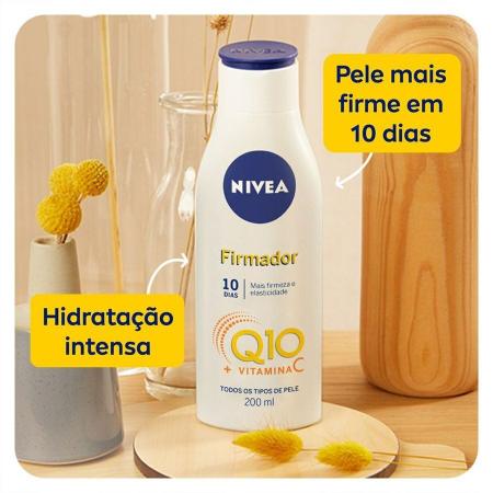 Imagem de Creme Corporal Hidratante Firmador Q10 Nívea Vitamina C 200ml Para Flacidez