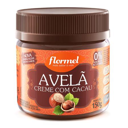 Imagem de Creme de Avelã com Cacau Flormel Zero Adição de Açúcares em Pasta com 150g