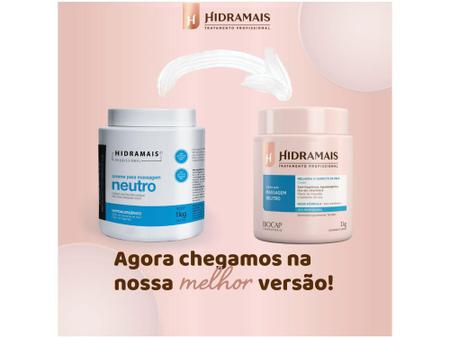 Creme de Massagem Hidramais Profissional Neutro - 1kg Imagem de Creme de Massagem Hidramais Profissional Neutro - 1kg