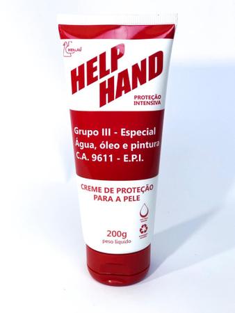 Imagem de Creme de proteção help hand grupo3 - água, óleo, pintura 200g - Henlau