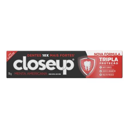 Imagem de Creme Dental com Flúor Closeup Triple Menta Americana 70g