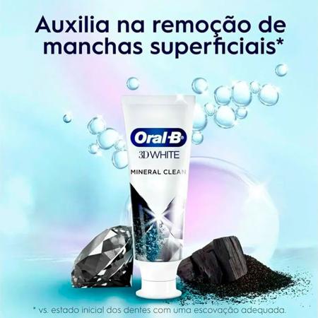 Imagem de Creme Dental Oral B 3D White Carvão Mineral Clean 70g