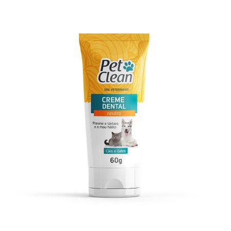 Imagem de Creme Dental Pet Clean Sabor Neutro para Cães e Gatos 60g