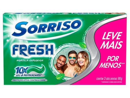 Imagem de Creme Dental Sorriso Fresh 90g 3 Unidades